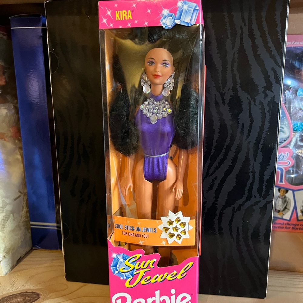 Sun Jewel Kira Doll in Purple and Black Barbies Friend 1993 NRFB